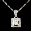 Image 1 : 14K Gold 0.66ctw Diamond Pendant