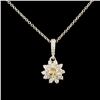 14K Gold 0.58ctw Diamond Pendant