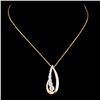Image 2 : 14K Gold 0.58ctw Diamond Pendant