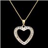 14K Gold 0.58ctw Diamond Pendant