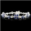 14K Gold 7.68ctw Sapphire & 1.89ctw Diamond Bracel