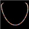 `14k Gold 28.00ct Sapphire & 1.50ct Diamond Neckla