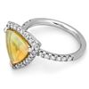 Image 2 : 14K Gold 2.00ct Opal & 0.60ct Diamond Ring