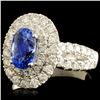 Image 2 : 18K Gold 1.99ct Sapphire & 1.16ctw Diamond Ring