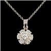 Image 1 : 14K Gold 0.65ctw Diamond Pendant