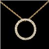 Image 1 : 14K Gold 0.73ctw Diamond Pendant