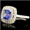 Image 2 : 18K Gold 2.00ct Tanzanite & 0.96ctw Diamond Ring