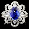 18K Gold 2.00ct Sapphire & 0.98ctw Diamond Ring
