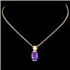Image 2 : 14K Gold 2.42ct Amethyst Pendant