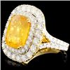 Image 2 : 18K Gold 7.66ct Sapphire & 2.99ctw Diamond Ring