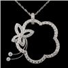 18K White Gold 1.30ctw Diamond Pendant