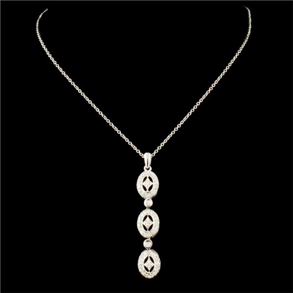 14K Gold 0.73ctw Diamond Pendant