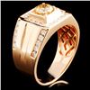 Image 1 : 14K Gold 1.45ctw Fancy Color Diamond Ring