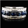 Image 1 : 14K White Gold 2.02ct Sapphire & 0.13ctw Diamond R