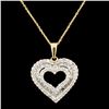 14K Gold 0.75ctw Diamond Pendant