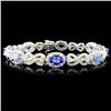14K Gold 5.52ctw Tanzanite & 4.38ctw Diamond Brace