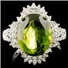 Image 1 : 18K Gold 6.52ct Tourmaline & 0.54ctw Diamond Ring