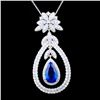 18k White Gold 4.09ct Tanzanite & 2.50ctw Diamond