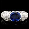 14K White Gold 1.63ct Sapphire & 2.24ct Diamond Ri