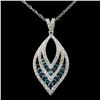 14K White Gold 1.16ctw Diamond Pendant
