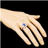 Image 3 : 18K Gold 2.01ct Tanzanite & 1.04ctw Diamond Ring