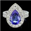 Image 1 : 14K Gold 3.00ct Tanzanite & 1.00ctw Diamond Ring