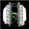 Image 1 : 14K Gold 4.01ct Tourmaline & 0.48ctw Diamond Ring