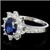 Image 3 : 14K Gold 2.00ct Sapphire & 1.00ctw Diamond Ring