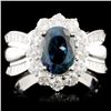 Image 1 : 14K Gold 3.22ct Alexandrite & 1.63ctw Diamond Ring