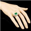Image 3 : 14K Gold 3.47ct Emerald & 0.89ctw Diamond Ring