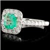 Image 2 : 18K Gold 1.14ct Emerald & 0.81ct Diamond Ring