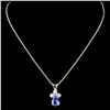 Image 2 : 14K Gold 0.51ct Tanzanite & 0.16ctw Diamond Pendan