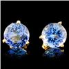 Image 1 : 14K Gold 2.82ctw Tanzanite Earrings