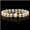 `14k Gold 14.00ct Opal & 0.50ct Diamond Bracelet