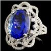 Image 2 : 18K White Gold 8.28ct Tanzanite & 0.96ct Diamond R