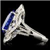 Image 7 : 18K White Gold 8.28ct Tanzanite & 0.96ct Diamond R