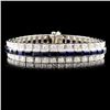 14K Gold 6.05ctw Sapphire & 2.25ctw Diamond Bracel