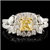 Image 1 : 18K Gold 1.42ctw Fancy Diamond Ring