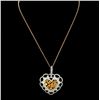 Image 2 : 18K Gold 2.02ctw Fancy Color Diamond Pendant