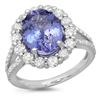 Image 1 : 14K Gold 4.00ct Tanzanite & 1.20ct Diamond Ring