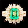 Image 1 : 18K Gold 2.26ct Emerald & 1.11ctw Diamond Ring
