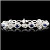 Image 1 : 14K Gold 3.26ctw Sapphire & 1.70ctw Diamond Bracel