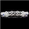 Image 2 : 14K Gold 3.26ctw Sapphire & 1.70ctw Diamond Bracel