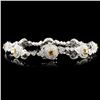 Image 2 : 18K Gold 3.81ctw Fancy Color Diamond Bracelet