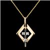 Image 2 : 14K Gold 0.09ctw Diamond Pendant