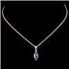 Image 2 : 14K Gold 1.00ct Amethyst Pendant