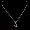 Image 2 : 14K Gold 1.81ct Amethyst Pendant