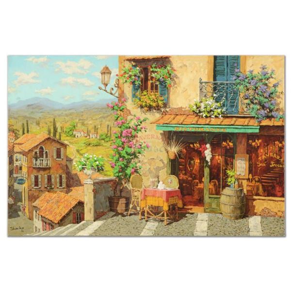 Viktor Shvaiko, "San Trovaro Taverna" Hand Embellished Limited Edition on Canvas, Numbered and Hand 