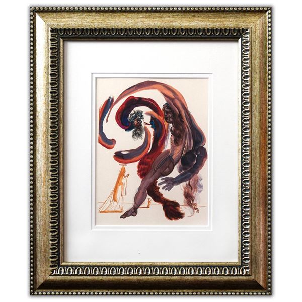 Salvador Dali- Original Color Woodcut on B.F.K. Rives Paper "Purgatory 18"