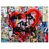 Image 1 : Mr. Brainwash- Original Mixed Media on Paper "Speak From The Heart"